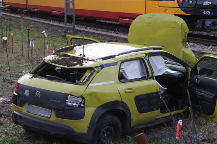 Ein Blick auf den am Unfall beteiligten Kleinwagen.