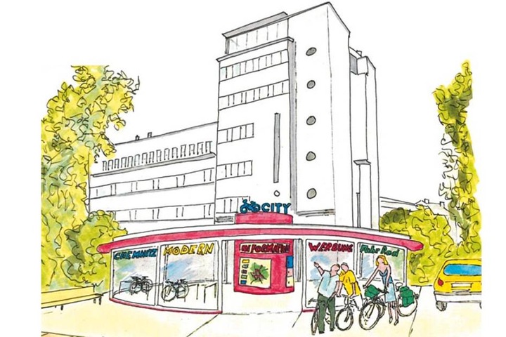Der Entwurf für ein Fahrradparkhaus am Getreidemarkt aus dem Jahr 2012, gebaut wurde es bislang aber nicht.