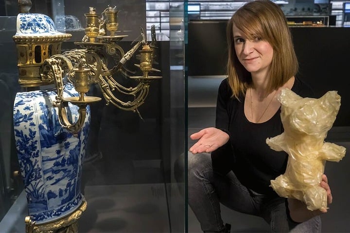 Museumsmitarbeiterin Annelie Blasko (32) präsentiert einige der seltsamsten Stücke aus dem Museumsfundus.