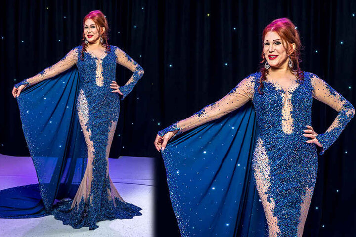 Ein Kleid wie für eine Oscar-Verleihung. Zora Schwarz zeigt sich stolz in
ihrer Traumrobe für den SemperOpernball.
