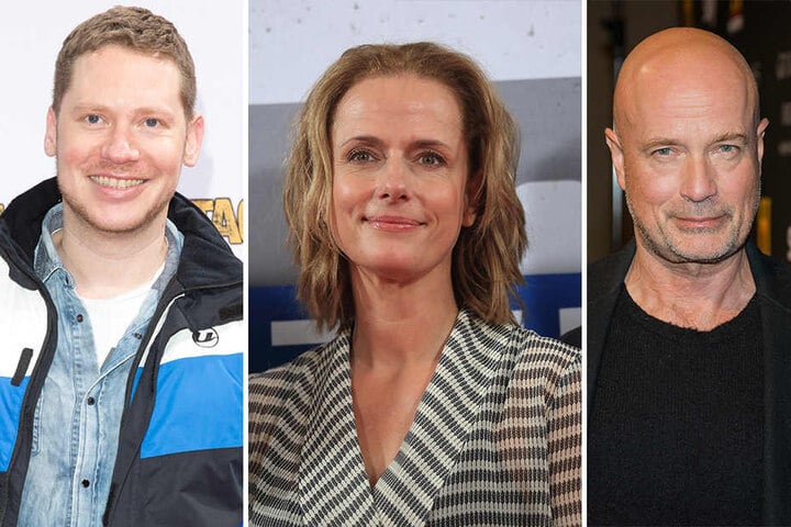Auch sie werden in der neuen Amazon-Serie mitspielen: Marco Kreuzpaintner (l-r), Claudia Michelsen und Christian Berkel.