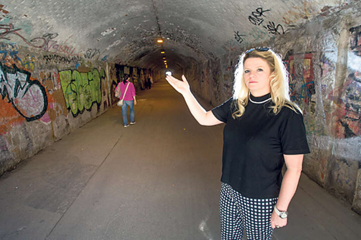 Susanne Schaper (39, Linke) kritisiert unter anderem die dunkle Bazillenröhre in Chemnitz.