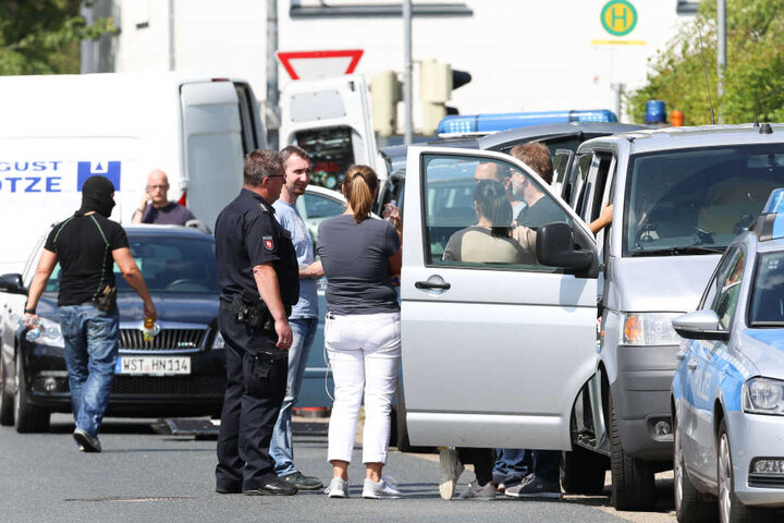 Polizeigroßaufgebot in Oldenburg.