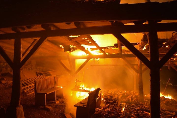 Am Ende blieb nichts mehr von der Jagdhütte übrig.