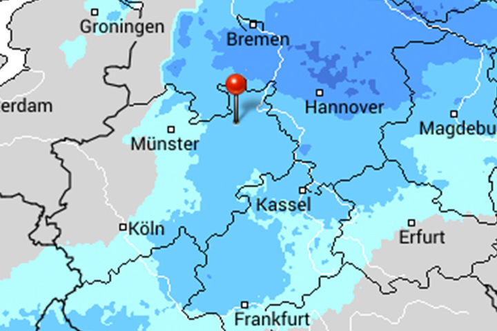 Eine Regenfront zieht über Ostwestfalen-Lippe hinweg.