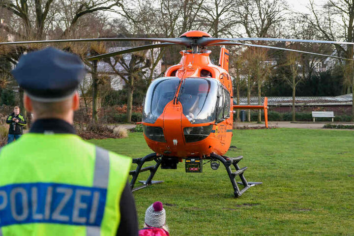 Auch ein Rettungshubschrauber kam zum Einsatz.
