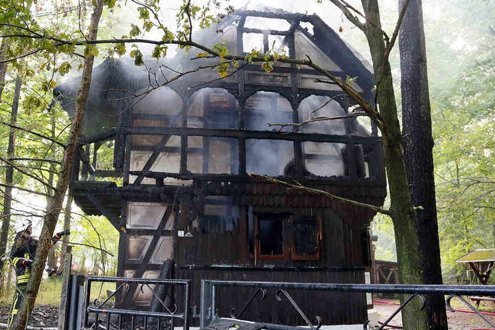 Die Naturschutzstation in Herrenhaide brannte im Juni 2013 komplett ab.