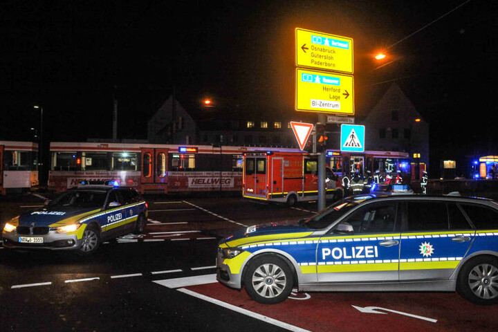 Die Polizei sicherte die Unfallstelle ab.