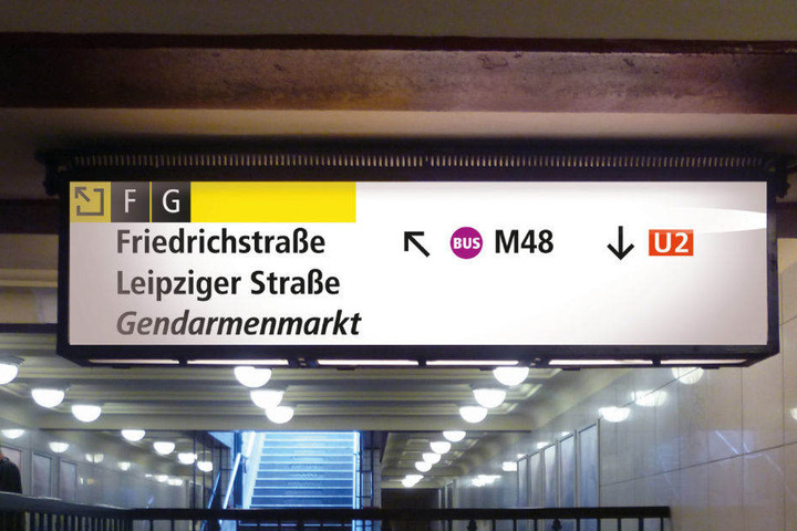 Statt dem Wort "Ausgang" gibt es nun Buchstaben