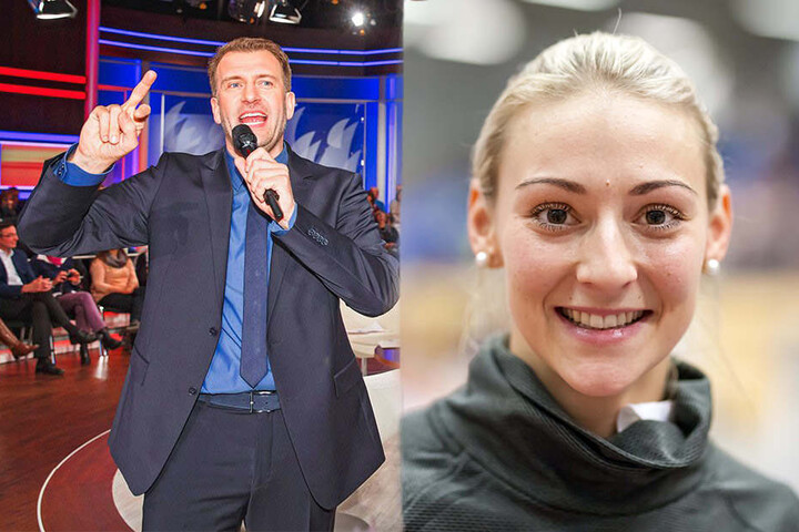 Sportmoderator René Kindermann (41) und Vize-Weltmeisterin im Dreisprung Kristin Gierisch (26) präsentieren die Sport-Gala.