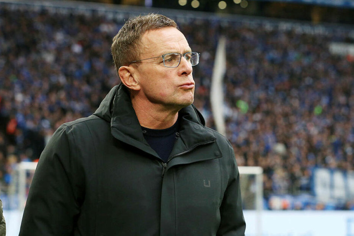 Leipzigs Trainer Ralf Rangnick (60) analysierte den knappen Dreier bei Schalke 04 mit "kein Schönheitspreis".