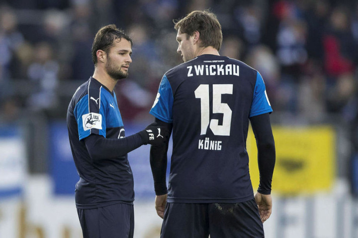 Fabian Eisele (l.) harmoniert gut mit Routinier und Sturmtank Ronny König.