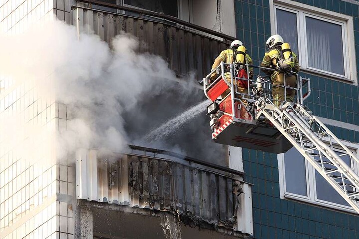 Die Feuerwehr im Einsatz.