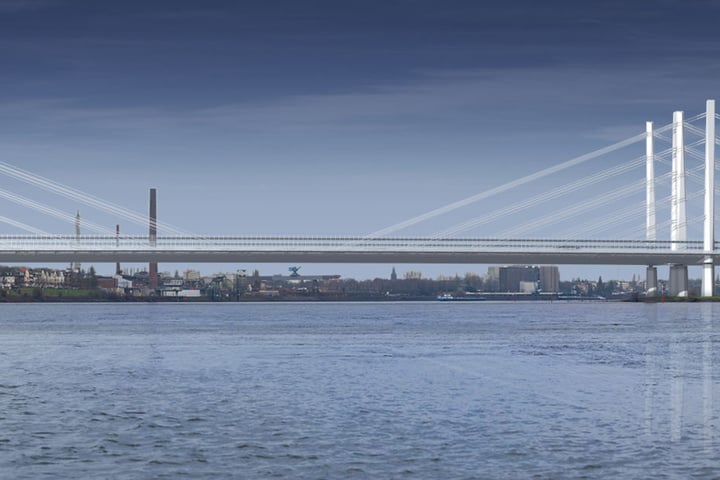Ein Blick auf die neue Brücke, die bis 2026 stehen soll.