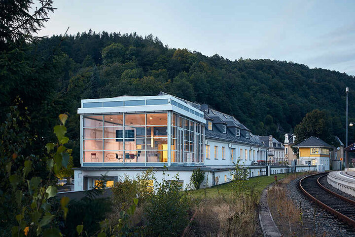 Der "Nomos"-Firmenhauptsitz in Glashütte.
