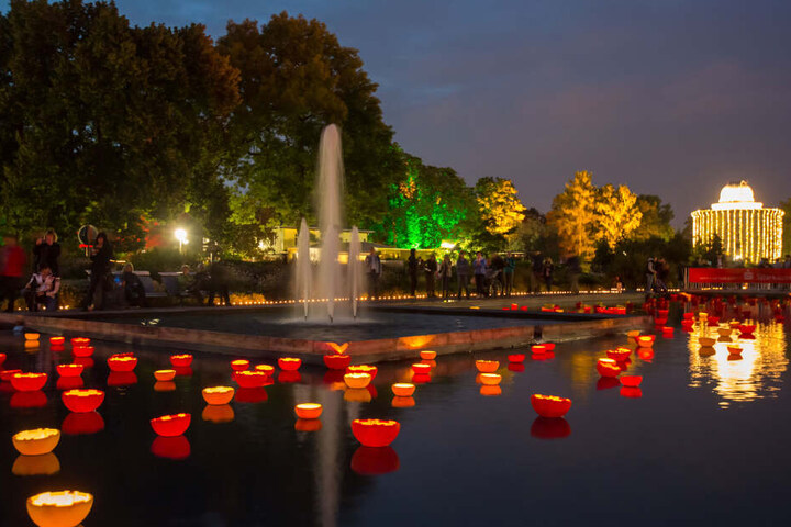 Ähnlich dem Lichterfest wird es im egapark überall leuchten.
