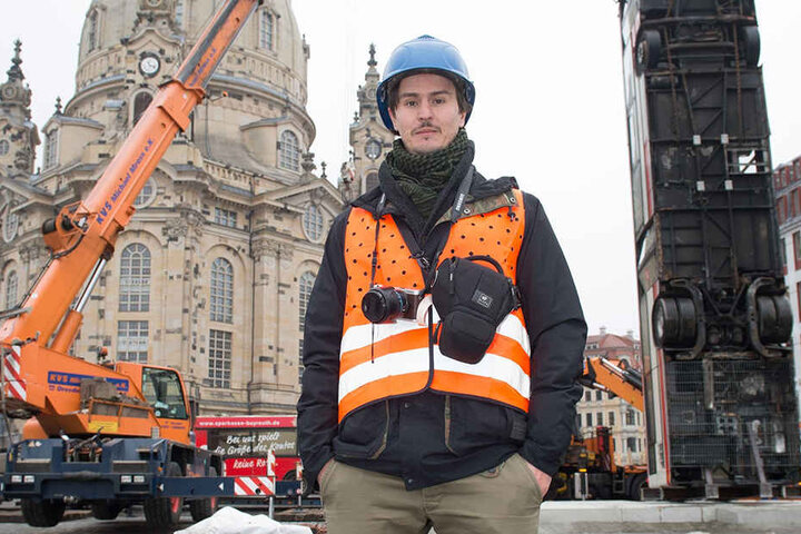 Der Dresdner Künstler Manaf Halbouni (32) hatte die Idee für das Werk.