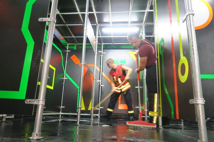 In Schneeberg stand der neue Indoor-Spielplatz unter Wasser.