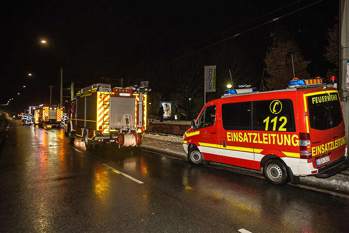 Die Feuerwehr nahm viel Platz ein.