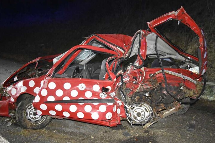Die Familie in dem Suzuki wurde schwer verletzt.