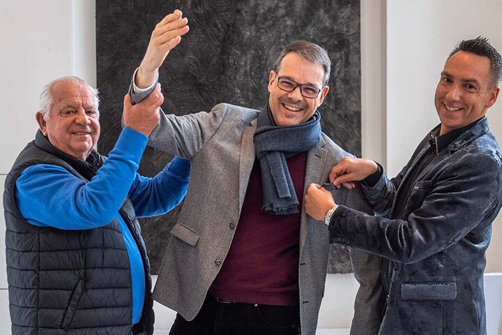 Jürgen Schimmel (77), Christoph Dittrich (52) und Tilo Kühl-Schimmel (45).