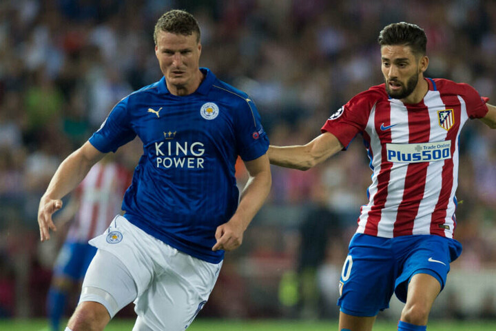 Robert Huth im Champions-League-Viertelfinale gegen Atleticos Yannick Carrasco.