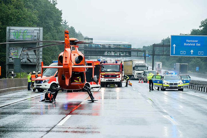 Der Rettungshubschrauber Christoph 13 wurde zur Unfallstelle gerufen.