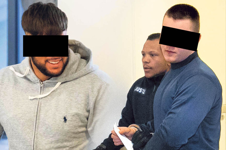 Robin B. (30, l.) und Maximilian M. (21) mussten vorm Amtsrichter antreten.