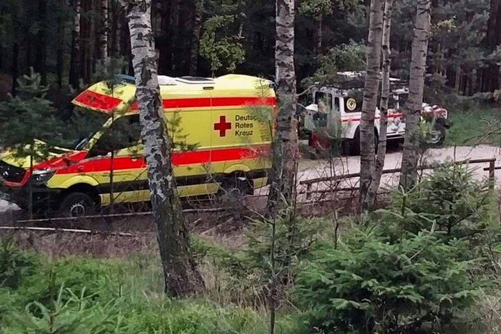 Rettungskräfte vor Ort.
