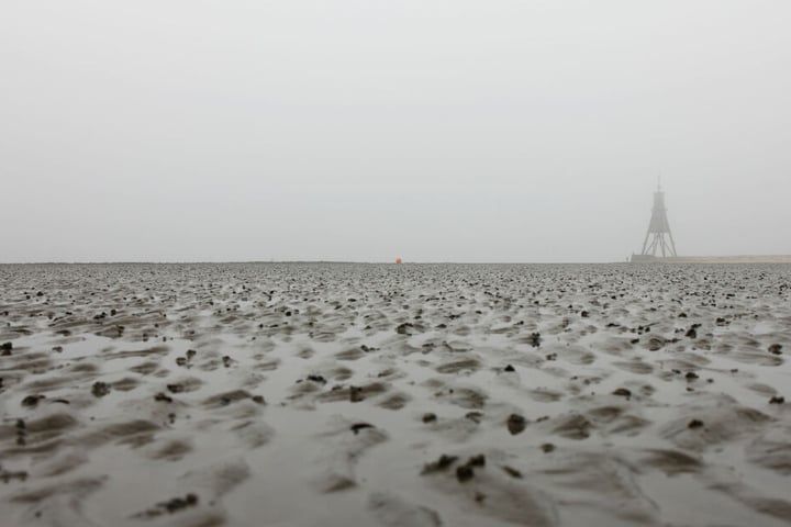 Das Wattenmeer in Cuxhaven an einem nebligen Tag (Symbolbild).