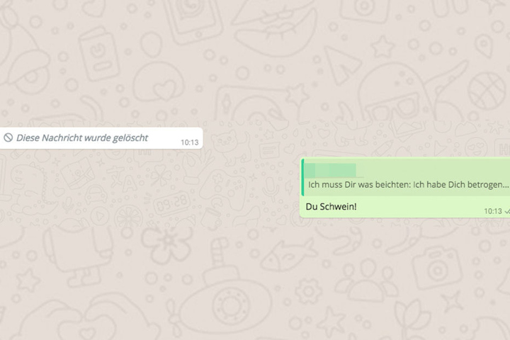 Da hilft alles Löschen nichts...