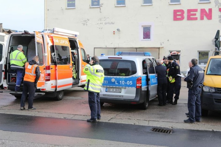 Die Einsatzstelle der beteiligten Kräfte.