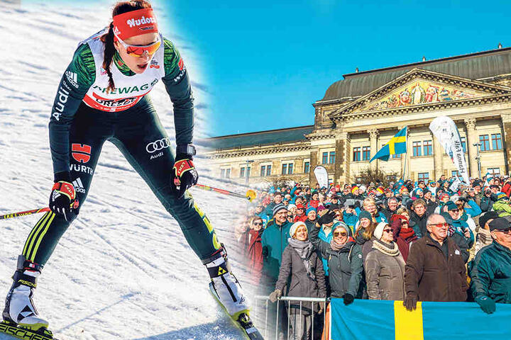 Katharina Hennig war nach dem Finale im Team-Sprint platt, aber überglücklich.