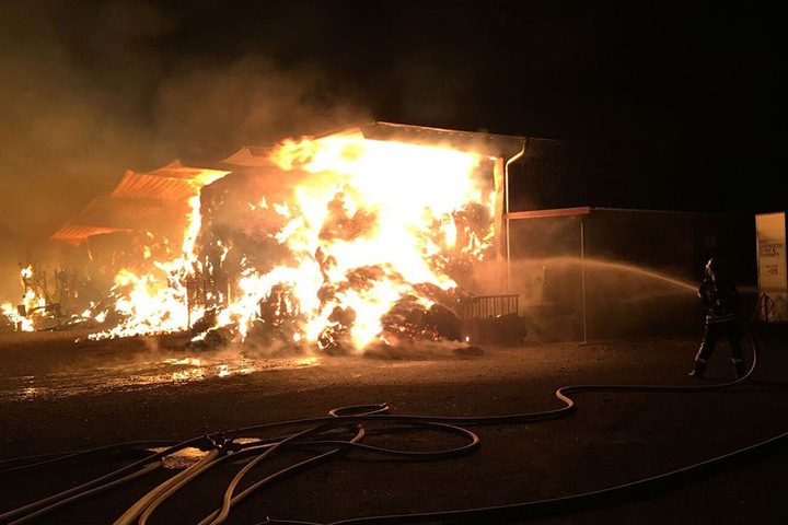 Die Feuerwehrmänner kämpften verbissen, um ein Übergreifen der Flammen zu verhindern.
