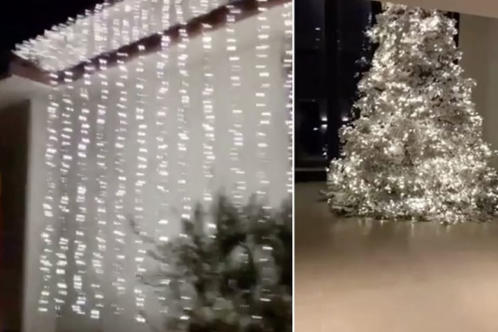 Bei Kim Kardashian leuchtet an Weihnachten so ziemlich alles.
