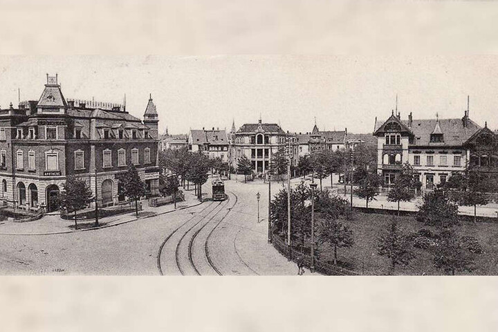 Ein Bild aus dem Jahr 1905 mit Blick vom Wasaplatz in die Wasastraße.