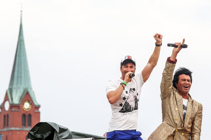 2014 nahmen Costa Cordalis und sein Sohn Lucas noch gemeinsam am Schlagermove teil.