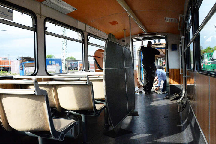 Der Projektleiter von jd-Architektur möchte in einem der Waggons sein Büro einrichten.