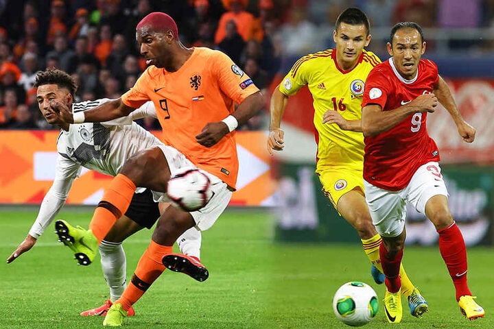 Ryan Babel (Zweiter von links) traf für Galatasaray, Umut Bulut (r.) für Kayserispor. (Bildmontage)