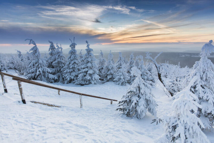 Wunderschöne Winterlandschaft im Erzgebirge.
