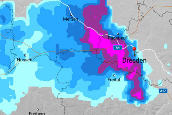 Wetter Online warnt am Freitag mit dieser Karte.