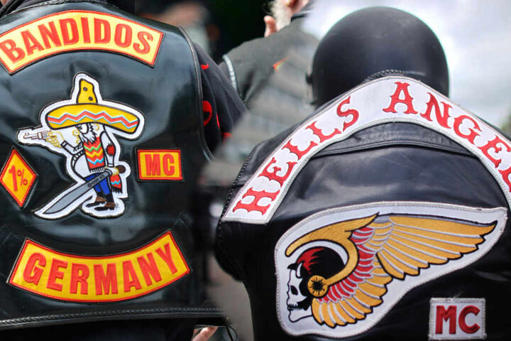 Die Symbole der Bandidos (links) und Hells Angels sind laut dem neuen Vereinsgesetz verboten.