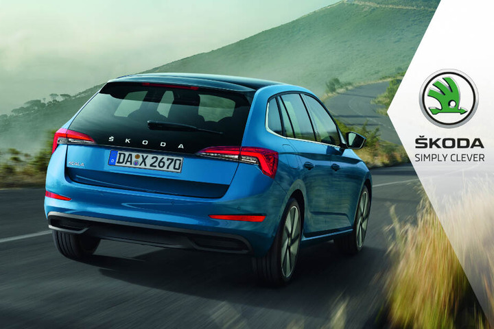 Sieht auch von hinten mega aus: der neue ŠKODA SCALA.