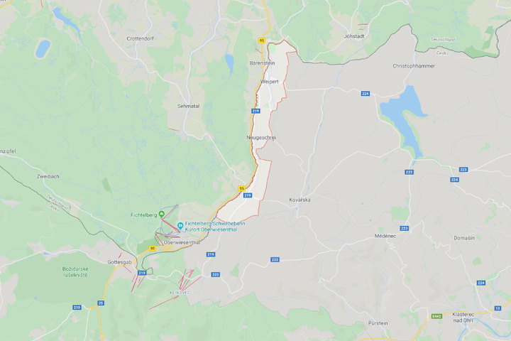 Weipert an der Grenze zum Fichtelgebirge.