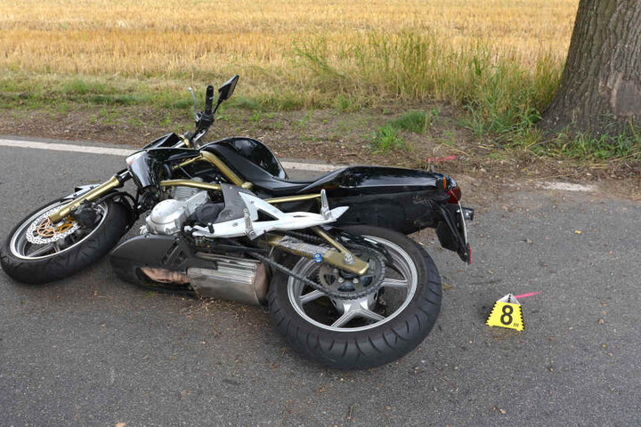Der Biker prallte gegen einen Baum und überlebte den Unfall nicht.