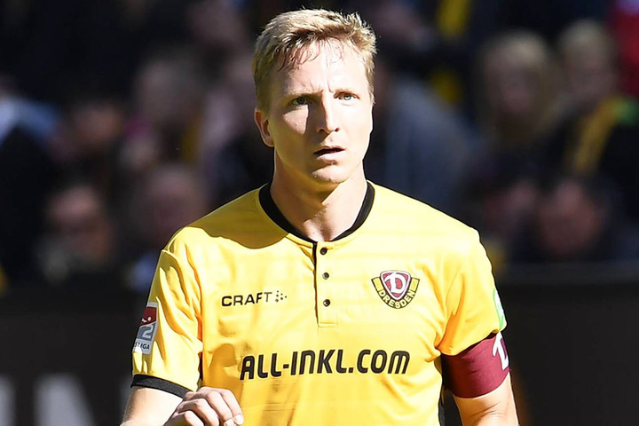 Dynamos Kapitän Marco Hartmann warnt vorm Spiel beim 1. FC Köln vor zu großer Euphorie, sieht die Außenseiterrolle der Schwarz-Gelben aber als "schöne Ausgangslage".