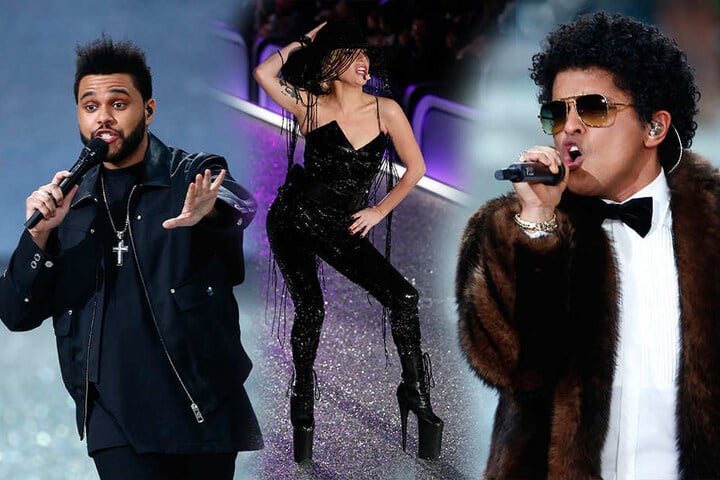 Musik gab's auch! Und zwar von The Weeknd, Lady Gaga und Bruno Mars.