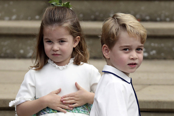Charlotte un George hatten bei der Hochzeit als Blumenkinder ihren großen Auftritt.