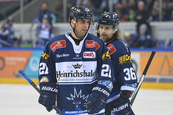 Die Dresdner ließen gegen Heilbronn einfach zu viele Gegentore zu, nutzen eigene Chancen nicht. Hier Alexander Höller und René Kramer (links) bei einer frühren Begegnung.