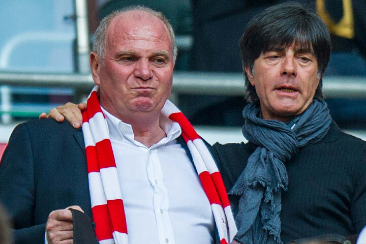 Der Bayern-Boss zusammen mit Bundestrainer Joachim Löw.